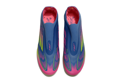 Adidas F50+ Elite Laceless FG Football Boots - Blue/Yellow/Pink