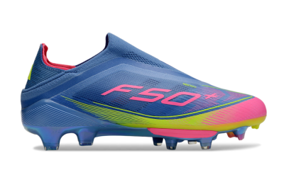 Adidas F50+ Elite Laceless FG Football Boots - Blue/Yellow/Pink
