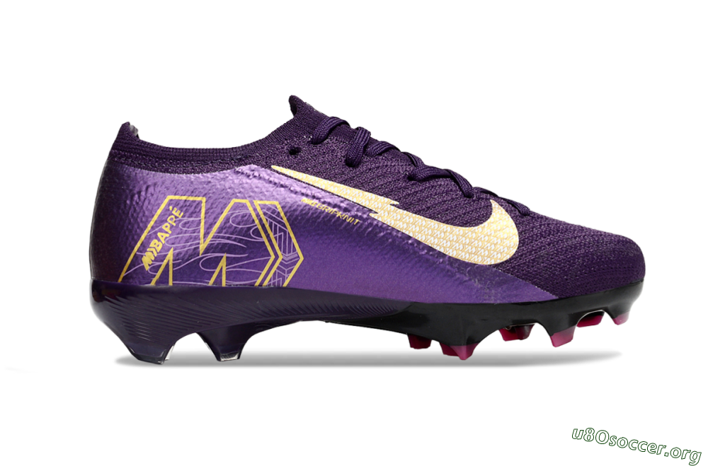 Nike Air Zoom Mercurial Vapor 16 Elite FG Football Boots - Purple/White/Gold 5