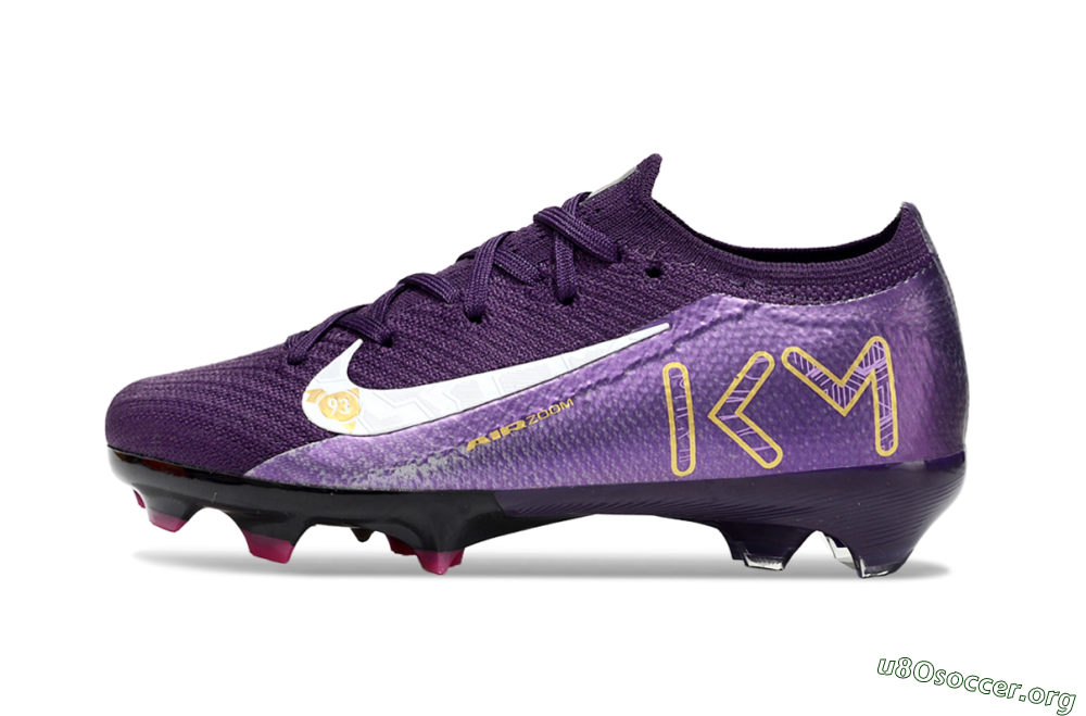 Nike Air Zoom Mercurial Vapor 16 Elite FG Football Boots - Purple/White/Gold 2