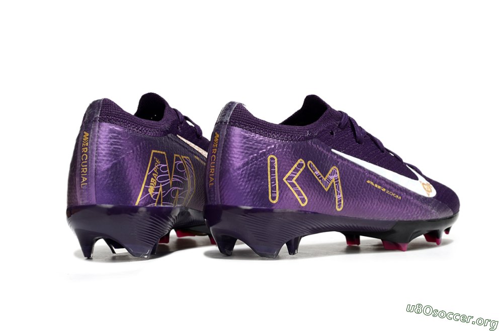 Nike Air Zoom Mercurial Vapor 16 Elite FG Football Boots - Purple/White/Gold 6