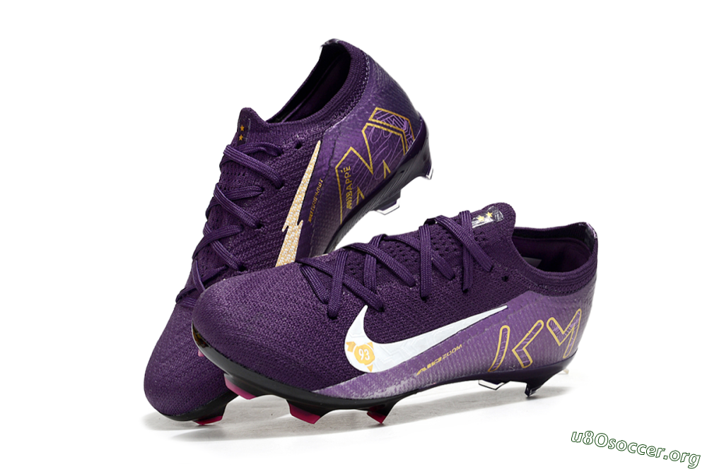 Nike Air Zoom Mercurial Vapor 16 Elite FG Football Boots - Purple/White/Gold 3