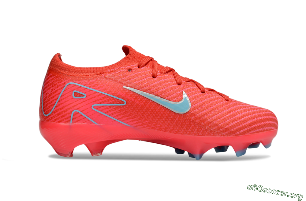 Nike Air Zoom Mercurial Vapor 16 Elite FG Football Boots - Red/Silver/Jade 5