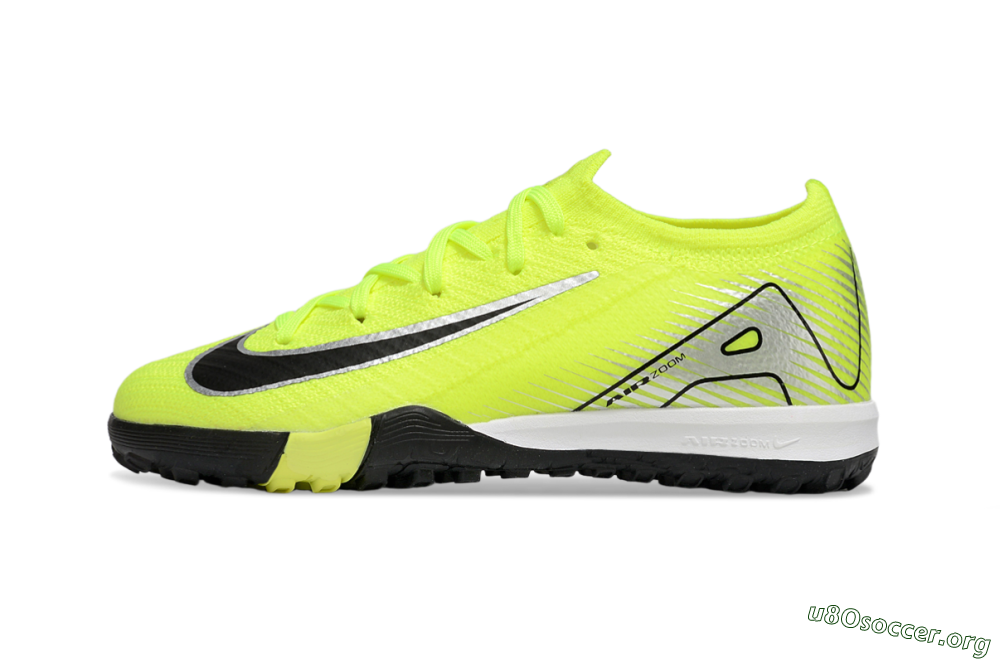 Nike Air Zoom Mercurial Vapor 16 Elite TF Football Shoes - Yellow/Black/Silver 2