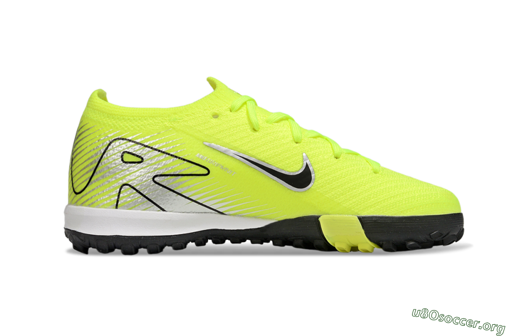 Nike Air Zoom Mercurial Vapor 16 Elite TF Football Shoes - Yellow/Black/Silver 6