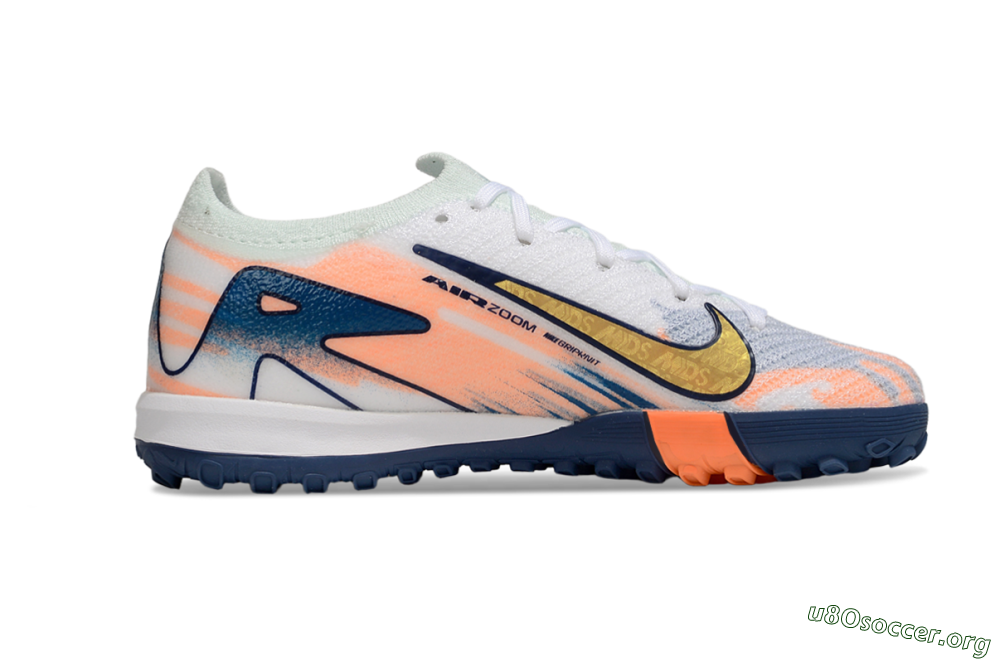 Nike Air Zoom Mercurial Vapor 16 Elite TF Football Shoes - Pink/Yellow/Blue 6