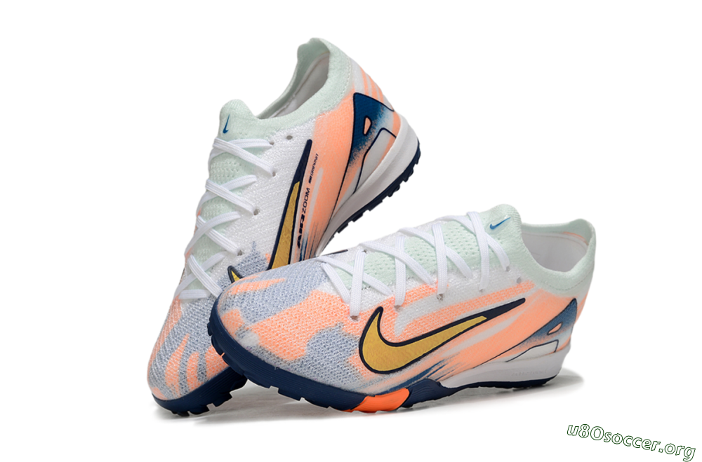 Nike Air Zoom Mercurial Vapor 16 Elite TF Football Shoes - Pink/Yellow/Blue 3