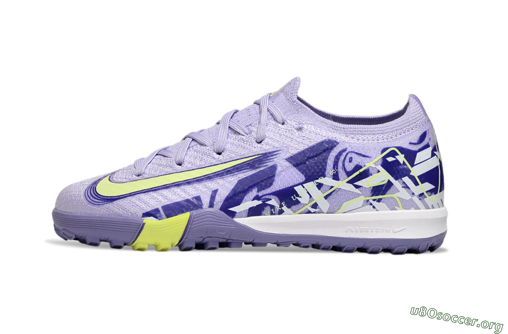 Nike Air Zoom Mercurial Vapor 16 Elite TF Football Shoes - Purple/Yellow 2