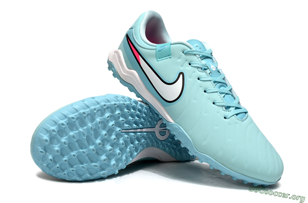 Nike Tiempo Legend 10 Academy TF Football Shoes - Jade/White/Pink 0