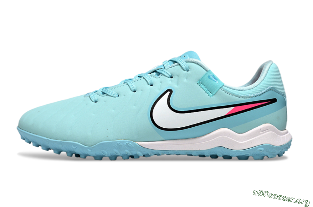 Nike Tiempo Legend 10 Academy TF Football Shoes - Jade/White/Pink 3