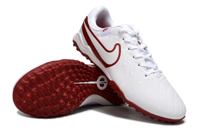 Nike Tiempo Legend 10 Academy TF Football Shoes - White/Red