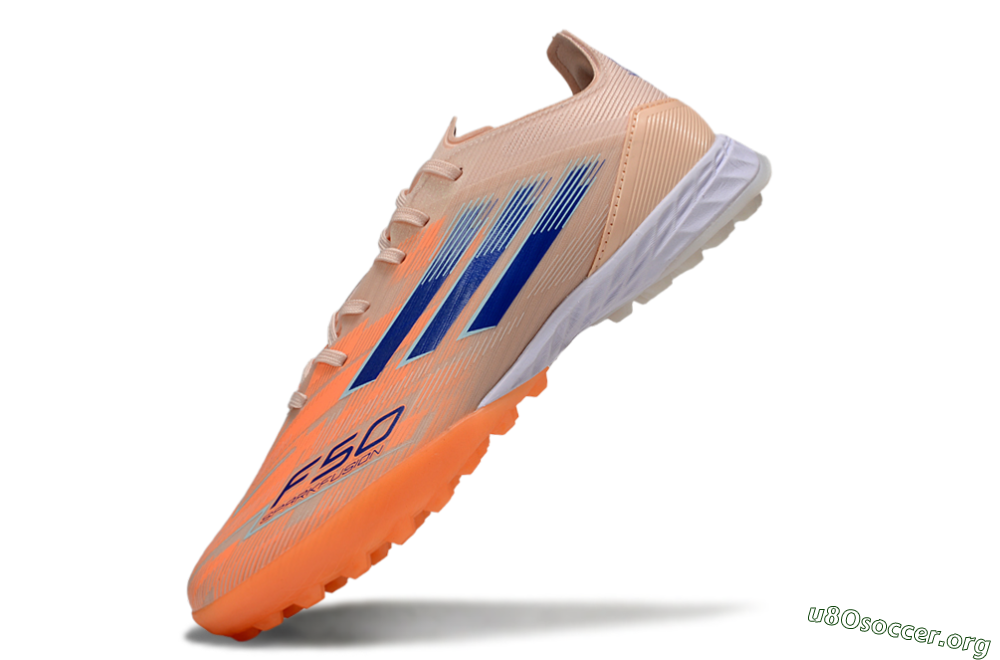 Adidas F50 Elite TF Football Shoes - Orange/Blue/White 5