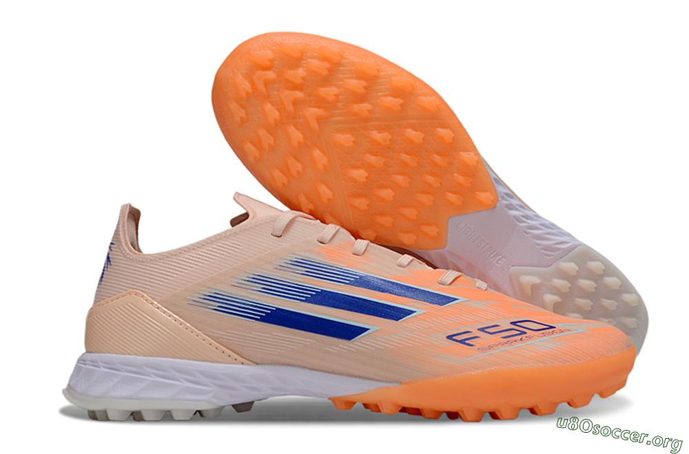 Adidas F50 Elite TF Football Shoes - Orange/Blue/White 2