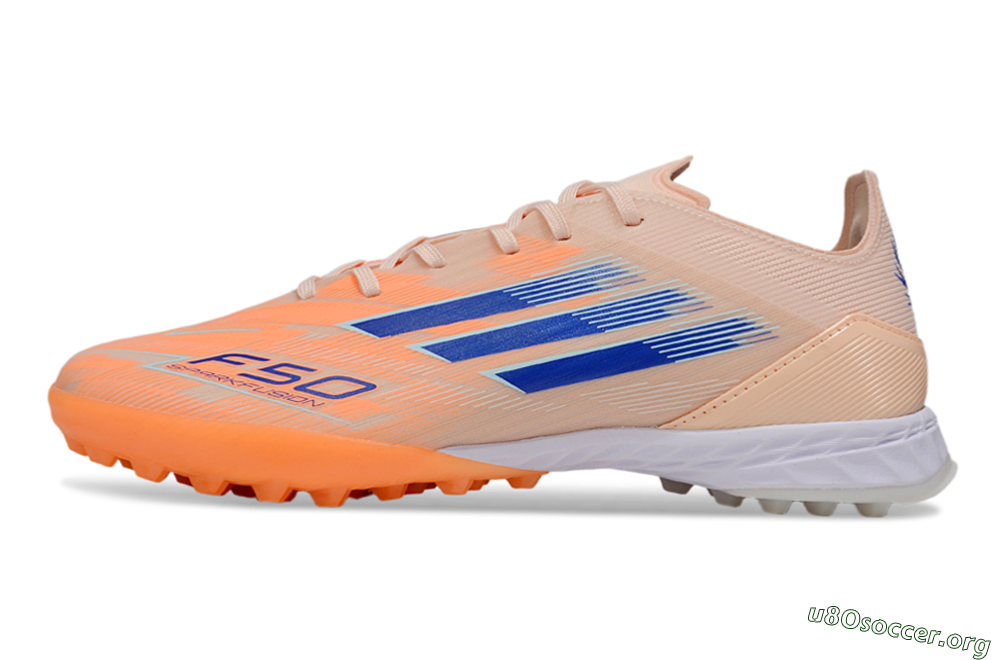 Adidas F50 Elite TF Football Shoes - Orange/Blue/White 3