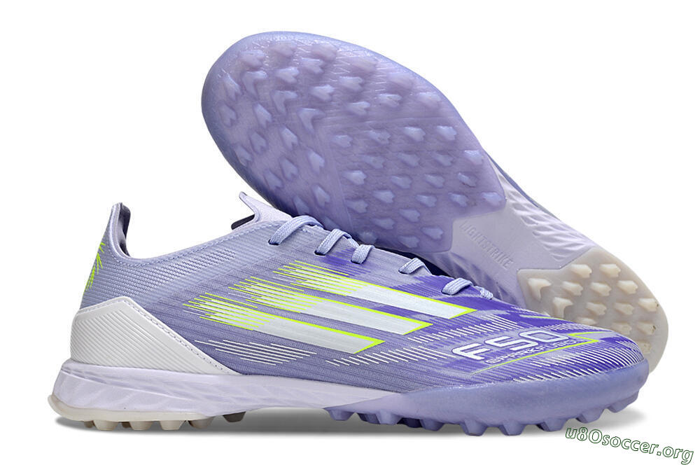 Adidas F50 Elite TF Football Shoes - Purple/Yellow/White 2