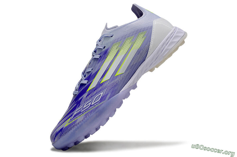Adidas F50 Elite TF Football Shoes - Purple/Yellow/White 5