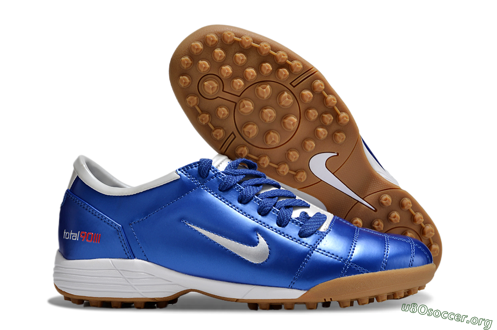 Nike Total 90 III TF Football Shoes - Blue/White 2