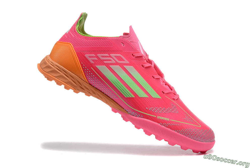 Adidas F50 Pro TF Football Shoes - Red/Yellow/Orange 4