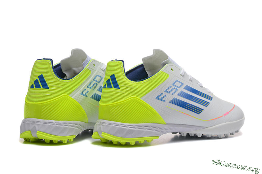 Adidas F50 Pro TF Football Shoes - Grey/Blue/Yellow 5