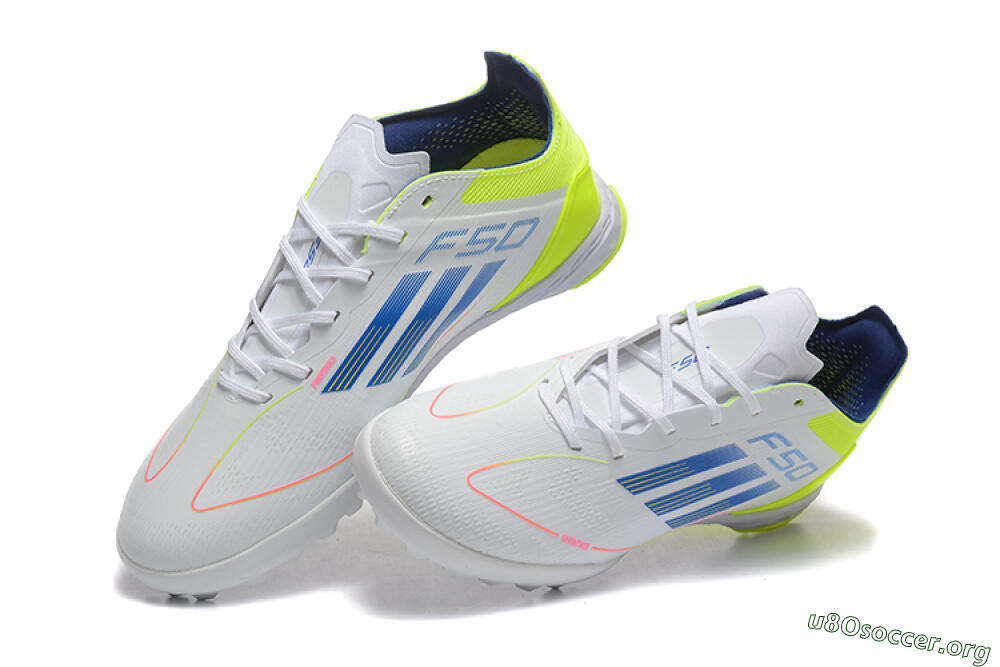 Adidas F50 Pro TF Football Shoes - Grey/Blue/Yellow 0