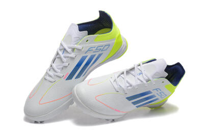 Adidas F50 Pro TF Football Shoes - Grey/Blue/Yellow