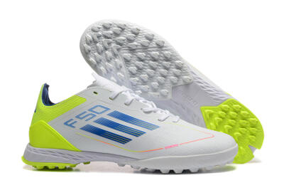 Adidas F50 Pro TF Football Shoes - Grey/Blue/Yellow
