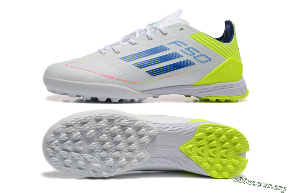 Adidas F50 Pro TF Football Shoes - Grey/Blue/Yellow 1
