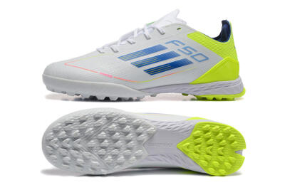 Adidas F50 Pro TF Football Shoes - Grey/Blue/Yellow