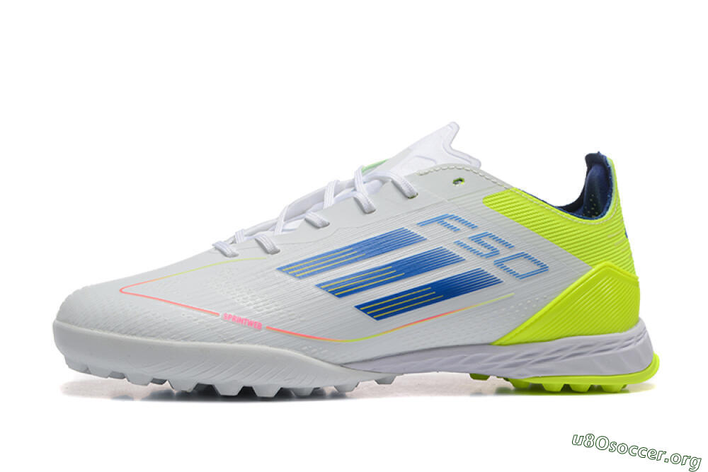 Adidas F50 Pro TF Football Shoes - Grey/Blue/Yellow 3