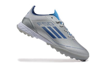 Adidas F50 Pro TF Football Shoes - Silver/Blue/White