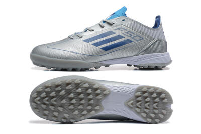Adidas F50 Pro TF Football Shoes - Silver/Blue/White