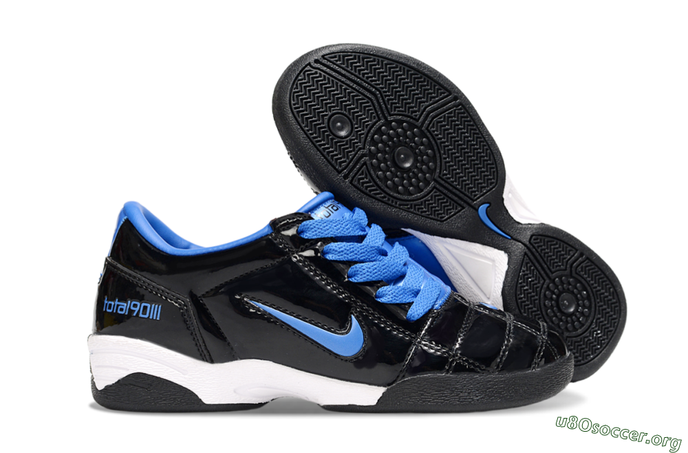 Nike Total 90 III IC Football Shoes - Black/Blue/White 2