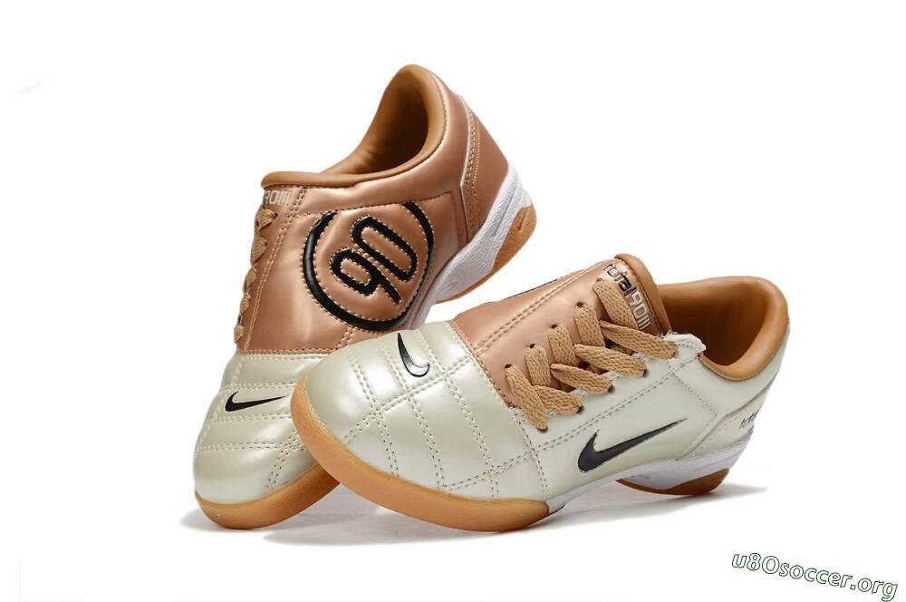 Nike Total 90 III IC Football Shoes - Beige/Black/White 0