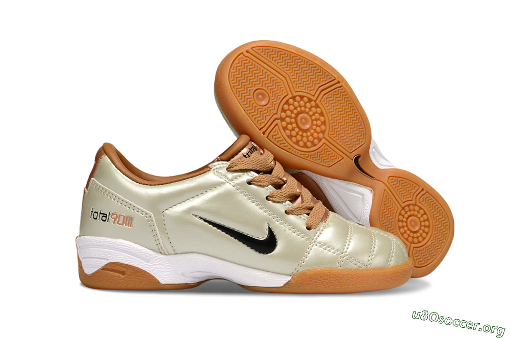 Nike Total 90 III IC Football Shoes - Beige/Black/White 2