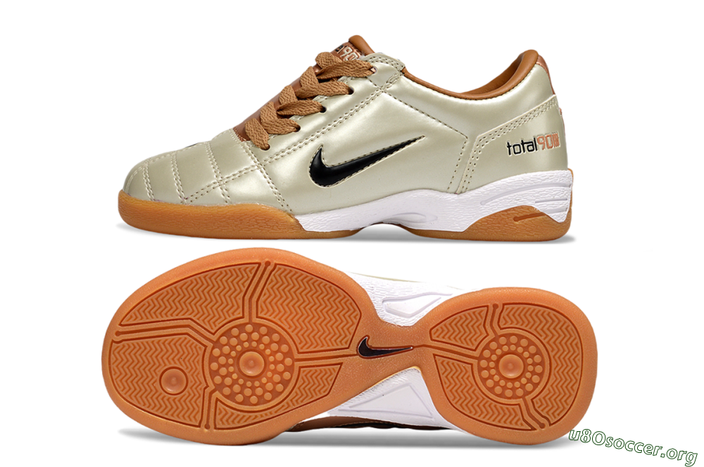 Nike Total 90 III IC Football Shoes - Beige/Black/White 1
