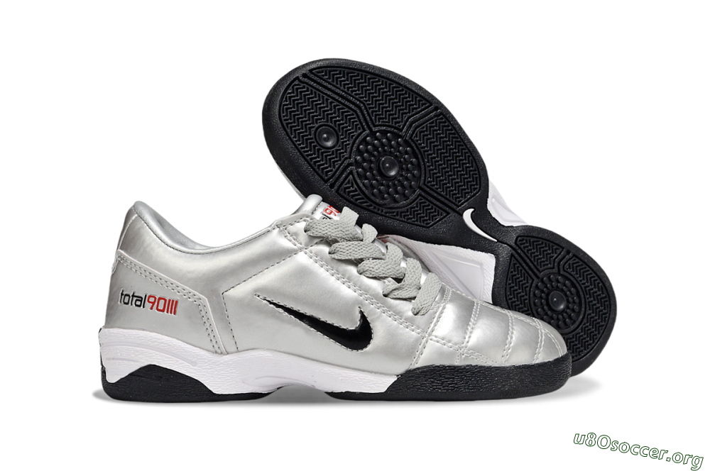 Nike Total 90 III IC Football Shoes - Silver/Black/White 2