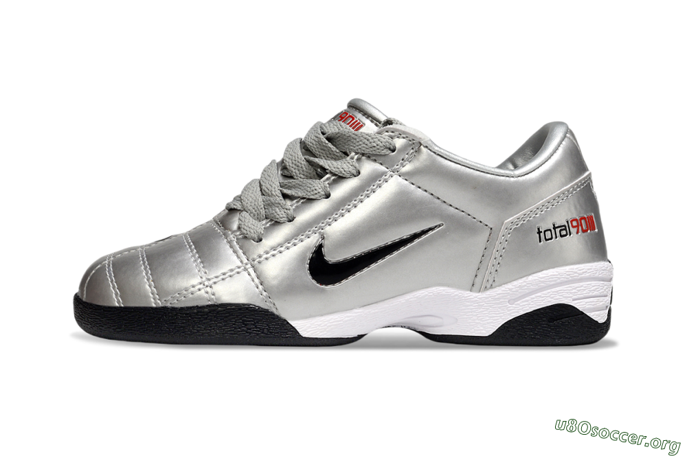 Nike Total 90 III IC Football Shoes - Silver/Black/White 3