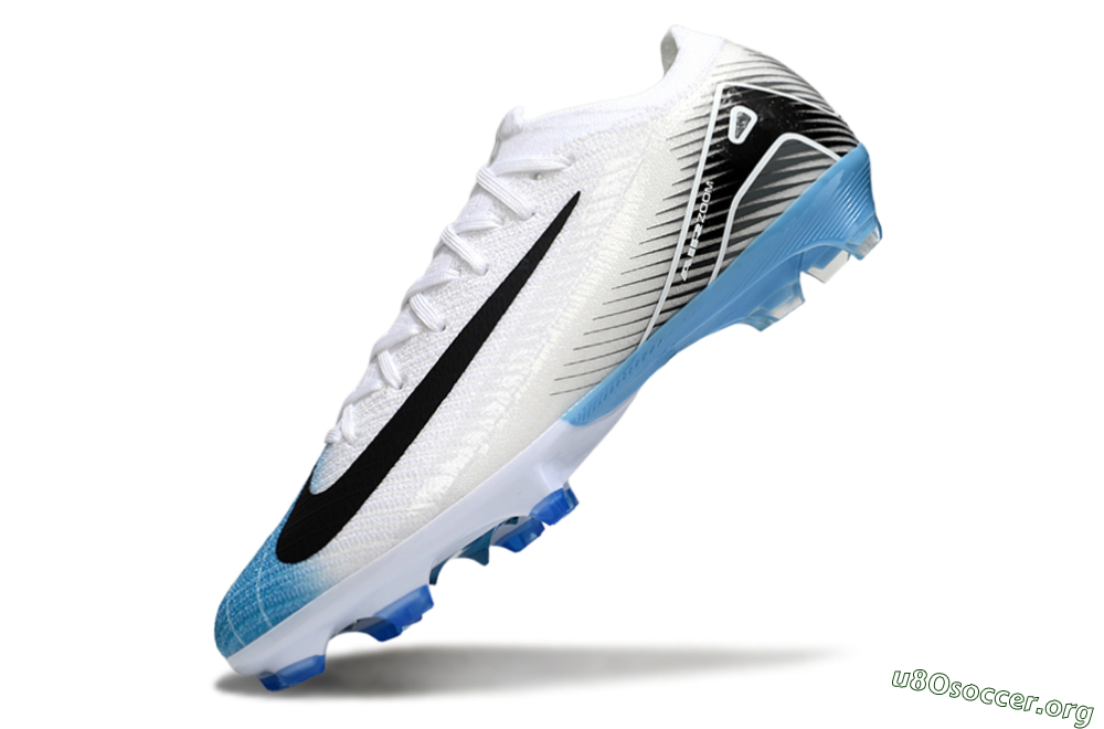 Nike Air Zoom Mercurial Vapor 16 Elite FG Football Boots - White/Black/Blue 6
