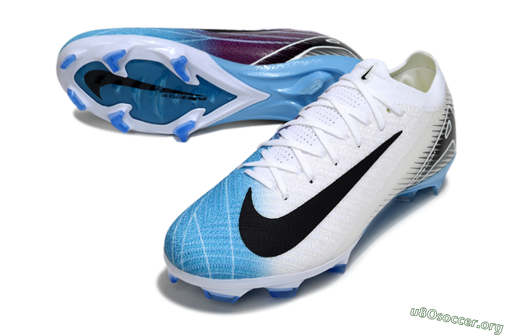 Nike Air Zoom Mercurial Vapor 16 Elite FG Football Boots - White/Black/Blue 0