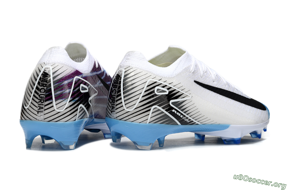 Nike Air Zoom Mercurial Vapor 16 Elite FG Football Boots - White/Black/Blue 7