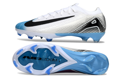 Nike Air Zoom Mercurial Vapor 16 Elite FG Football Boots - White/Black/Blue