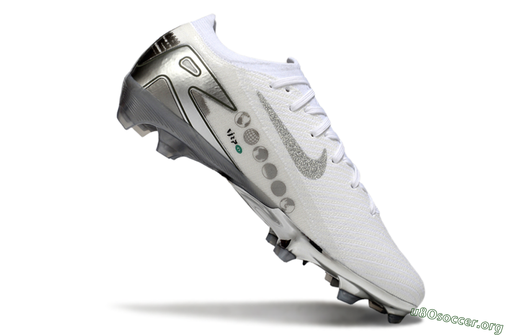 Nike Air Zoom Mercurial Vapor 16 Elite FG Football Boots - White/Silver/Grey 5
