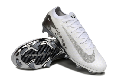Nike Air Zoom Mercurial Vapor 16 Elite FG Football Boots - White/Silver/Grey