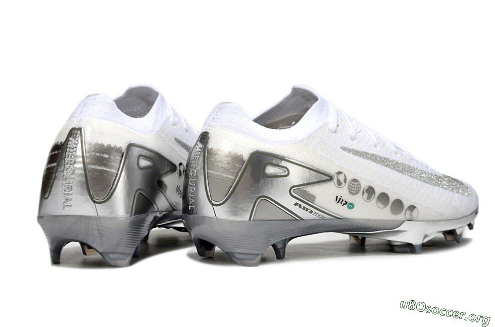 Nike Air Zoom Mercurial Vapor 16 Elite FG Football Boots - White/Silver/Grey 7