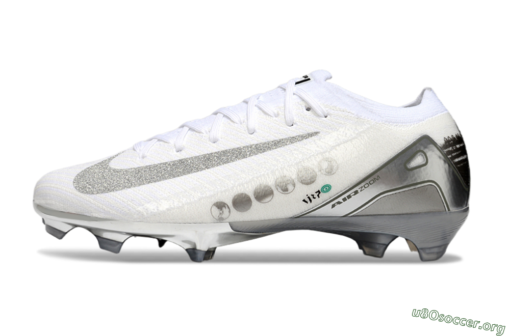 Nike Air Zoom Mercurial Vapor 16 Elite FG Football Boots - White/Silver/Grey 3