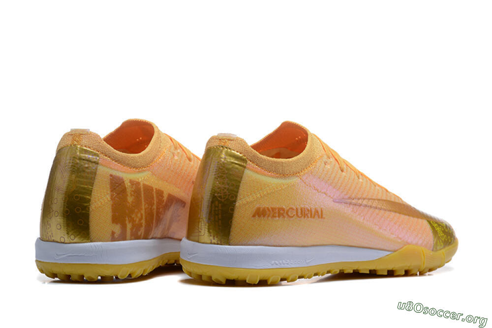 Nike Air Zoom Mercurial Vapor 16 Elite TF Football Shoes - Yellow/Gold/White 9