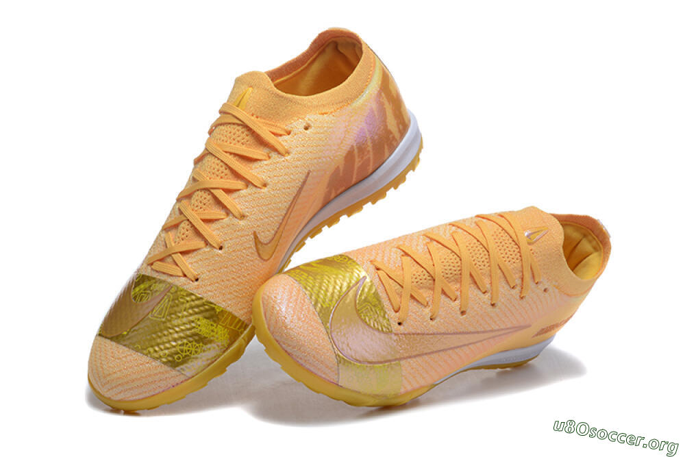Nike Air Zoom Mercurial Vapor 16 Elite TF Football Shoes - Yellow/Gold/White 6