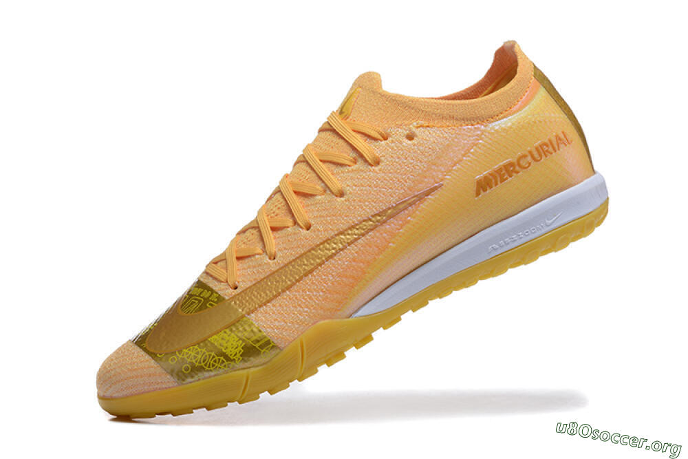Nike Air Zoom Mercurial Vapor 16 Elite TF Football Shoes - Yellow/Gold/White 8