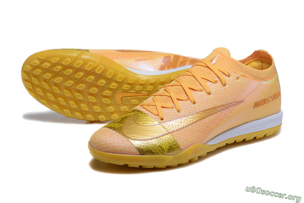 Nike Air Zoom Mercurial Vapor 16 Elite TF Football Shoes - Yellow/Gold/White 0