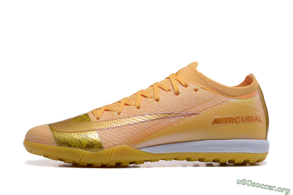 Nike Air Zoom Mercurial Vapor 16 Elite TF Football Shoes - Yellow/Gold/White 3